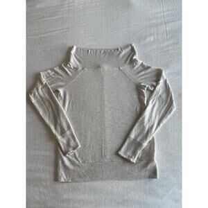 Athleta Wide Mock neck Beige Pullover Women Size XS